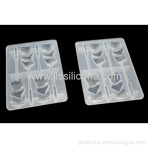 Transparent Silicone Ice Cube Tray With 4 Cubes